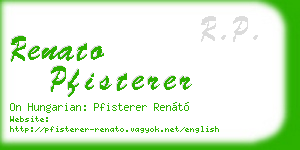 renato pfisterer business card