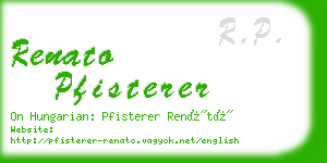 renato pfisterer business card